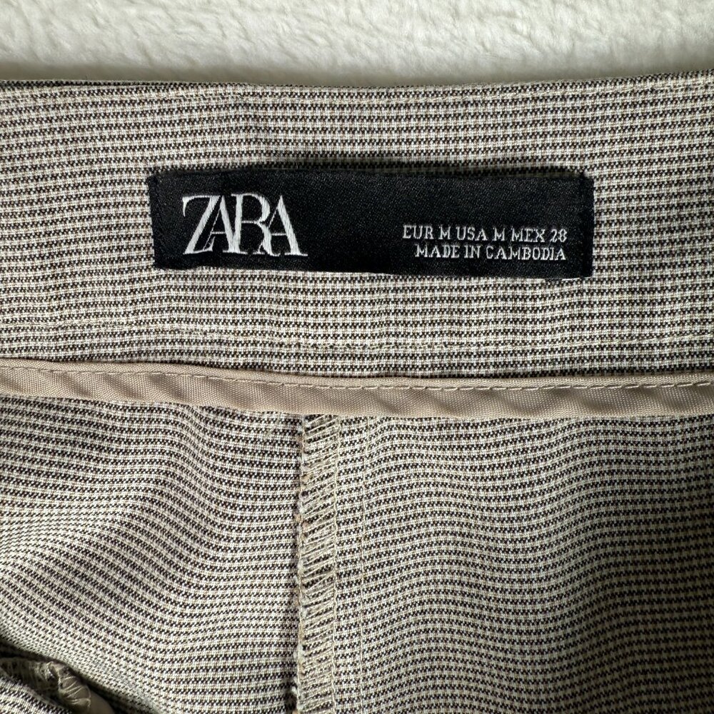 Zara Basic Collection Black White Houndstooth Ruf… - image 4